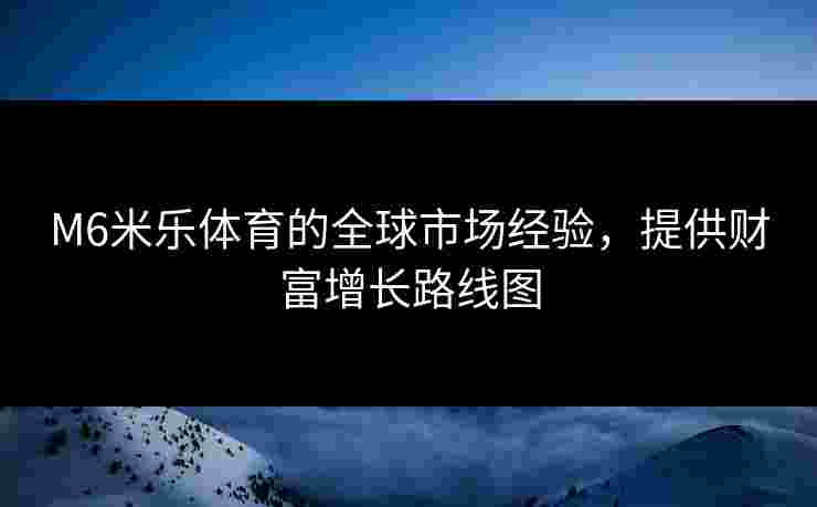 M6米乐体育的全球市场经验，提供财富增长路线图