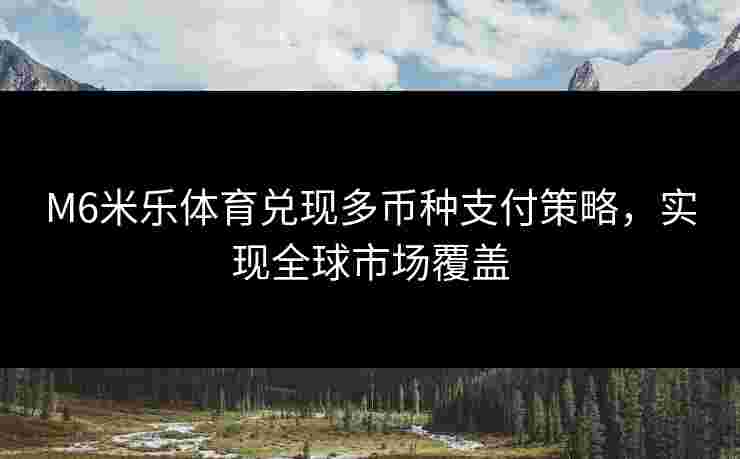 M6米乐体育兑现多币种支付策略，实现全球市场覆盖