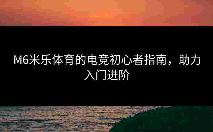M6米乐体育的电竞初心者指南，助力入门进阶